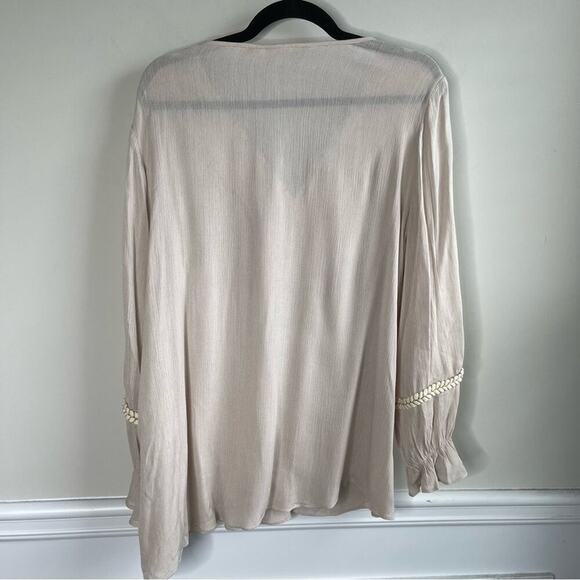 Soft Surroundings tassel clementine long sleeves blouse size large - Picture 5 of 8